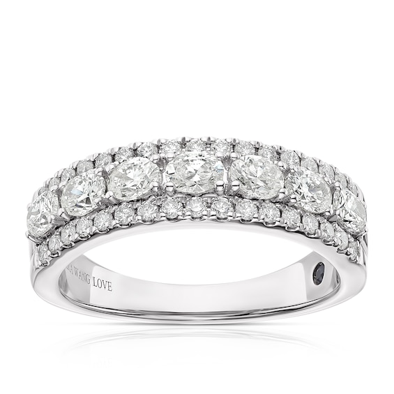 Vera Wang Platinum Oval Eternity 0.95ct Diamond Ring