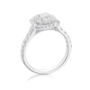 Thumbnail Image 4 of Engagement Ring Platinum Emerald Cut & Shape Halo 1ct Diamond Ring