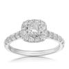 Thumbnail Image 1 of Platinum 1ct Diamond Cushion Shape Halo Ring