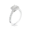 Thumbnail Image 2 of Platinum 1ct Diamond Cushion Shape Halo Ring