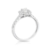 Thumbnail Image 2 of Platinum 1ct Diamond Cushion Shape Halo Ring