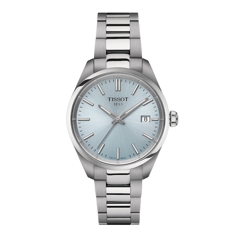 Tissot PR 100 Men's Light Blue Dial & Stainless Steel Bracelet Watch