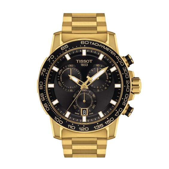 Tissot Supersport Chrono Mens Gold Tone Bracelet Watch
