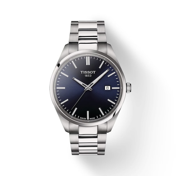 Men's Tissot Pr 100 Blue Dial & Stainless Steel Bracelet Watch