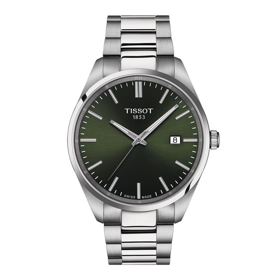 Men's Tissot Pr 100 Green Dial & Stainless Steel Bracelet Watch