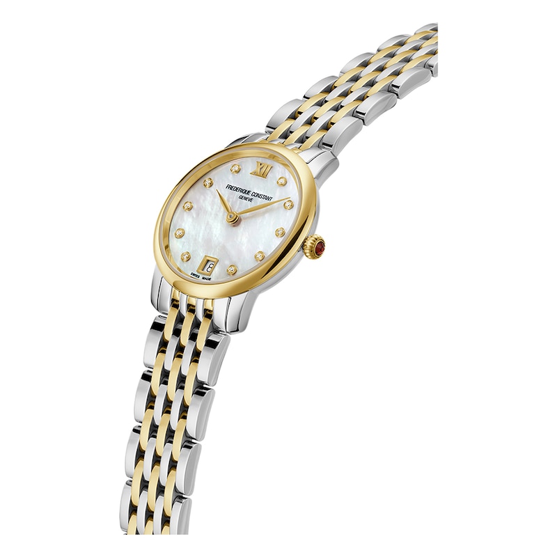 Frederique Constant Slimline Ladies' Diamond & Two-Tone Bracelet Watch