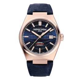 Frederique Constant Highlife Men's Blue Calf Leather Strap Watch