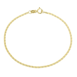 9ct Yellow Gold Fancy Sparkle Chain Bracelet