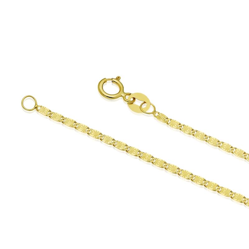 9ct Yellow Gold Fancy Sparkle Chain Bracelet