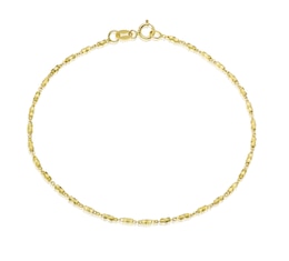9ct Yellow Gold Diamond Cut Bead Bracelet