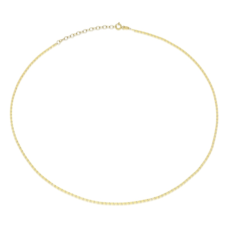 9ct Yellow Gold Fancy Sparkle Chain Necklace