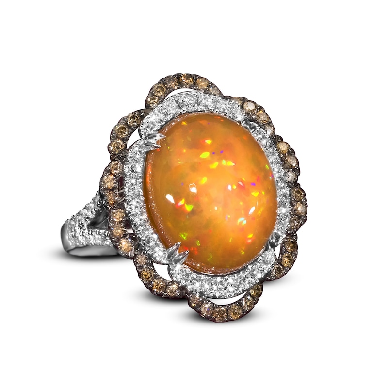Main Image 1 of Le Vian Platinum Opal & 0.84ct Diamond Ring