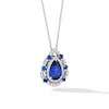 Thumbnail Image 1 of Le Vian Platinum Pear Shaped Sapphire & 0.55ct Diamond Pendant Necklace