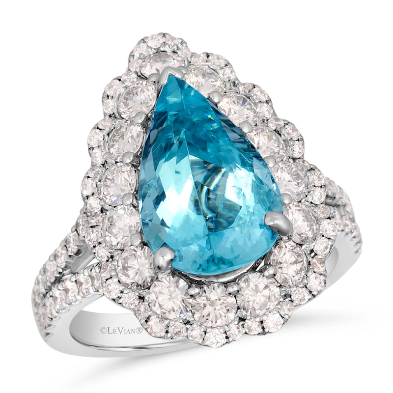 Main Image 1 of Le Vian 18ct White Gold Tourmaline & Vanilla 1.90ct Diamond Ring