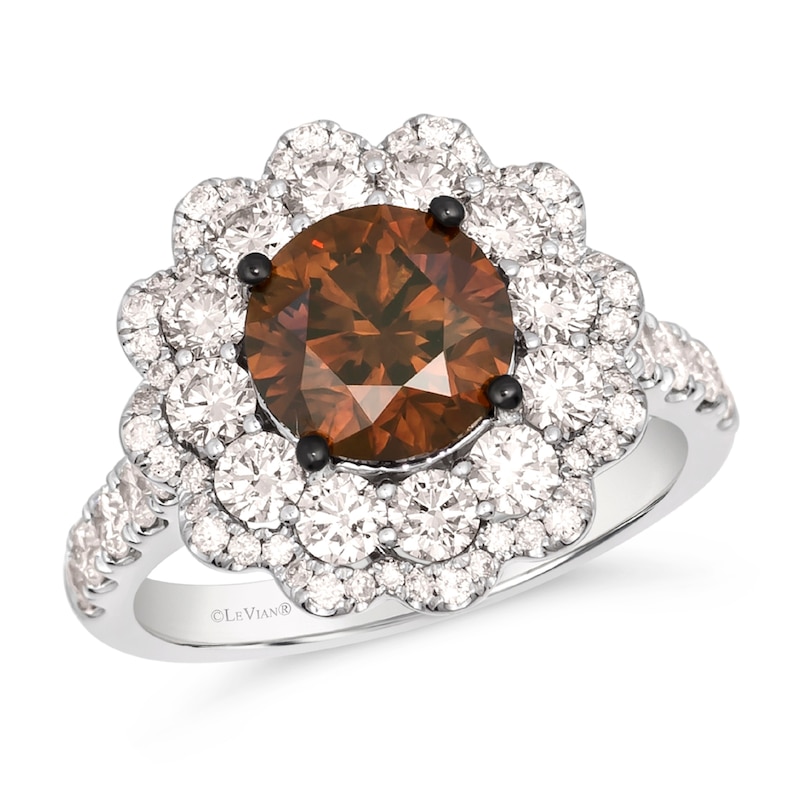 Main Image 1 of Le Vian 18ct White Gold Chocolate & Vanilla 3.60ct Diamond Ring