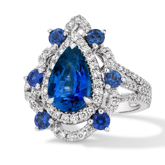 Le Vian Platinum Sapphire & 0.62ct Diamond Ring
