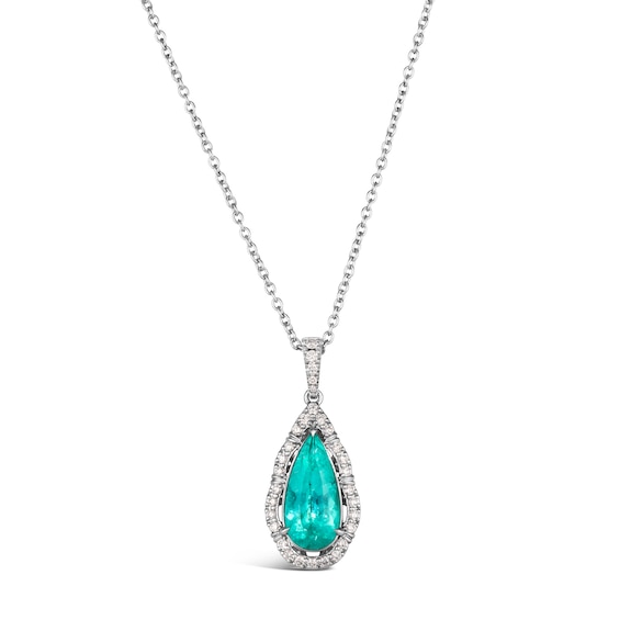 Le Vian Platinum Tourmaline and 0.32ct Diamond Pendant Necklace