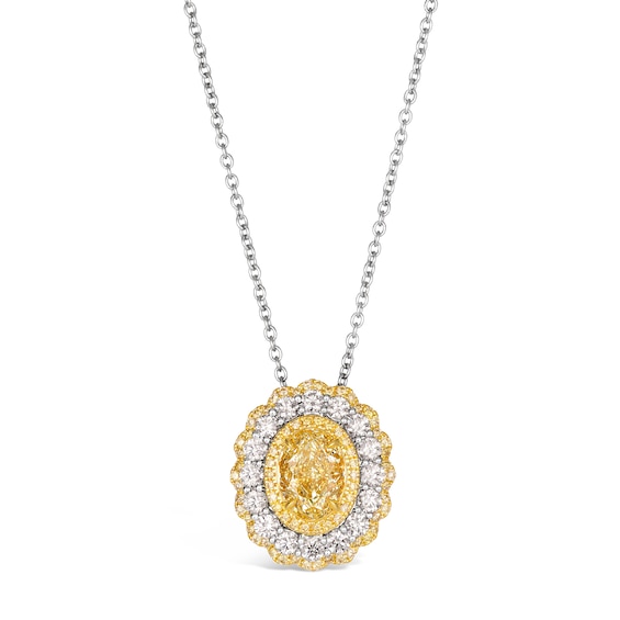 Le Vian 18ct White Gold Yellow 3.61ct Diamond Necklace
