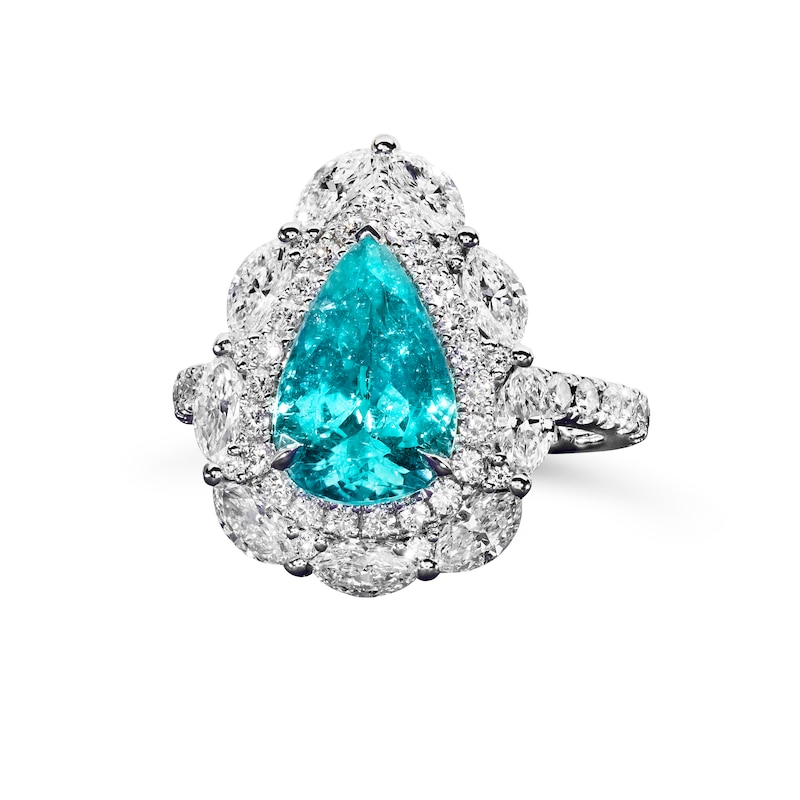 Main Image 1 of Le Vian Platinum Tourmaline & 1.93ct Diamond Ring