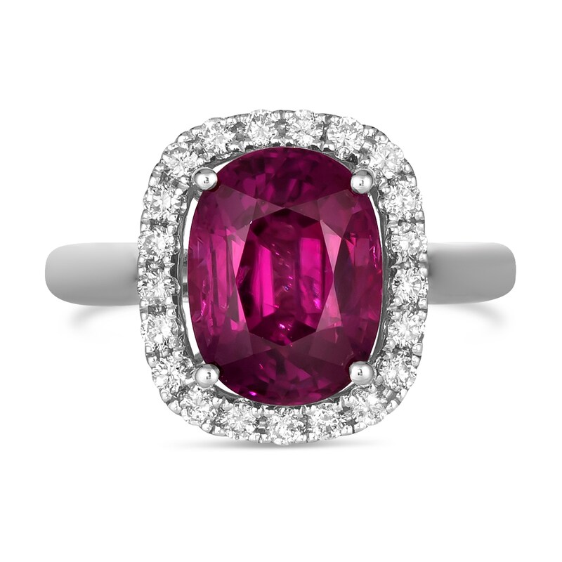 Main Image 1 of Le Vian 14ct White Gold Ruby & Vanilla 0.55ct Diamonds Ring