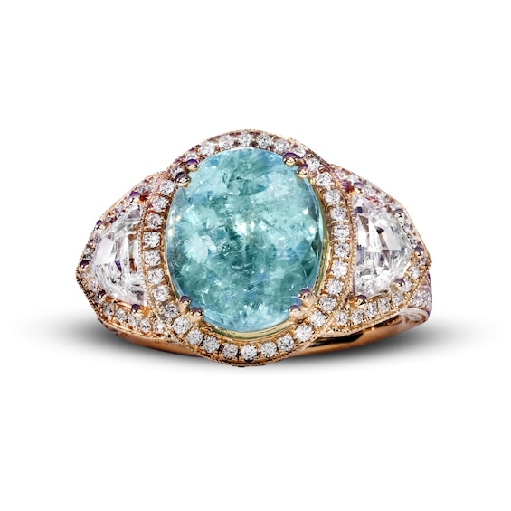 Le Vian 18ct Rose Gold Blue Tourmaline & 1.46ct Diamond Ring
