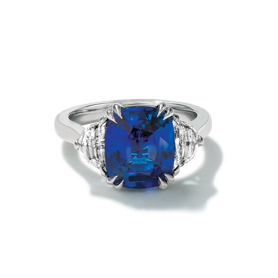 Le Vian Platinum Sapphire & 0.85ct Diamond Ring