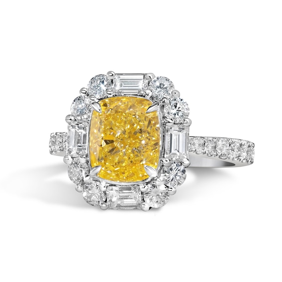 Le Vian Platinum &18ct Two-Tone Gold Yellow 4.68ct Diamond Ring