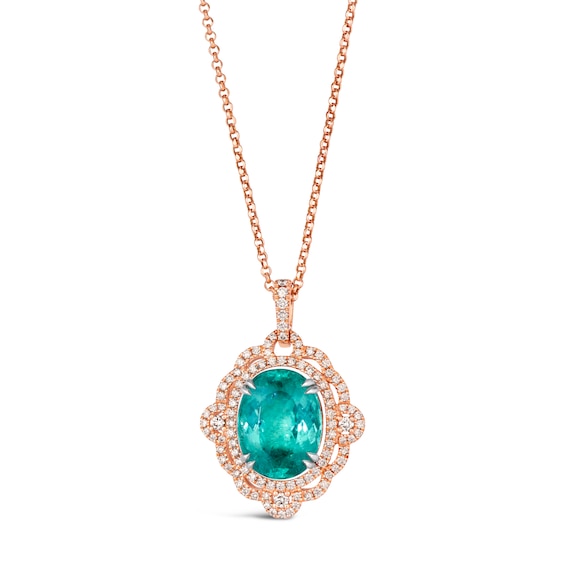 Le Vian 18ct Rose Gold Tourmaline & 0.77ct Diamond Necklace