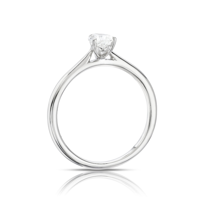 Platinum 1ct Diamond Pear Cut Solitaire Ring