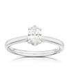Thumbnail Image 0 of Platinum 0.50ct Diamond Oval Cut Solitaire Ring