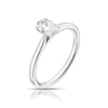 Thumbnail Image 1 of Platinum 0.50ct Diamond Oval Cut Solitaire Ring