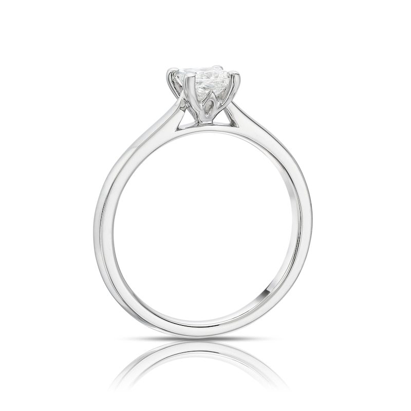 Platinum 0.50ct Diamond Princess Cut Solitaire Ring