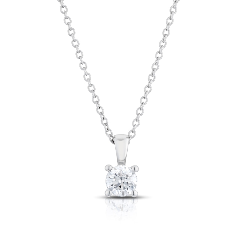 Platinum 0.50ct Diamond Round Cut Pendant