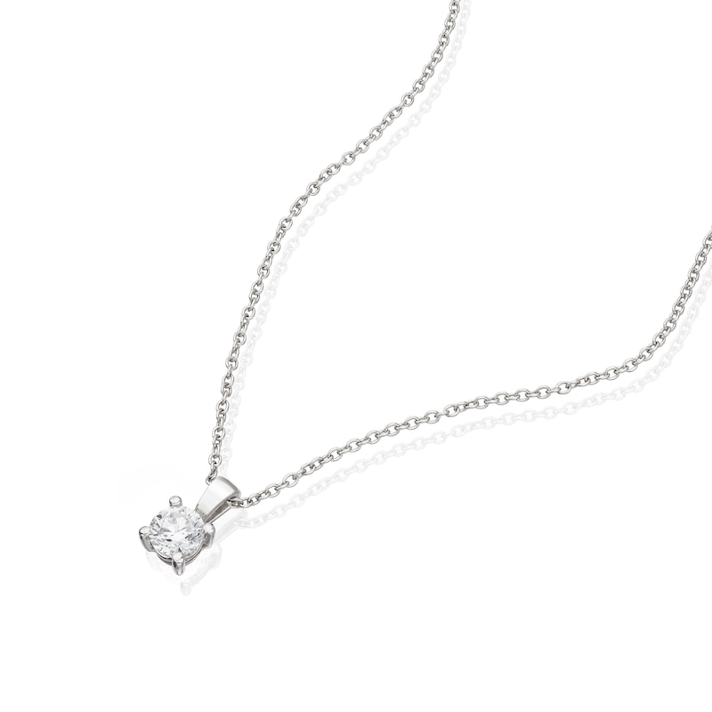 Platinum 0.50ct Diamond Round Cut Pendant