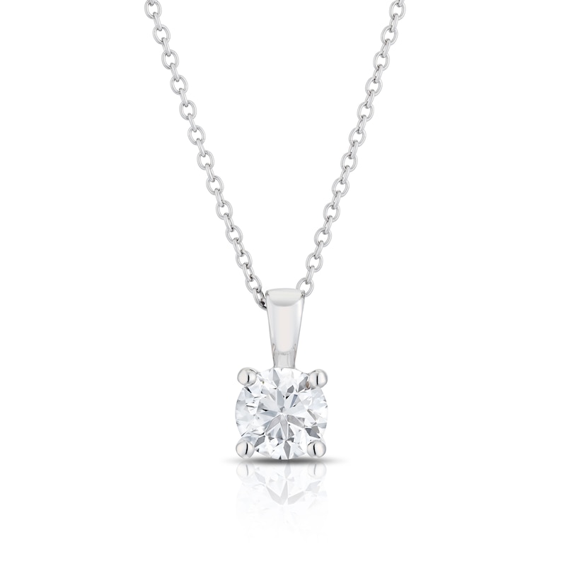 Platinum 1ct Diamond Round Cut Pendant