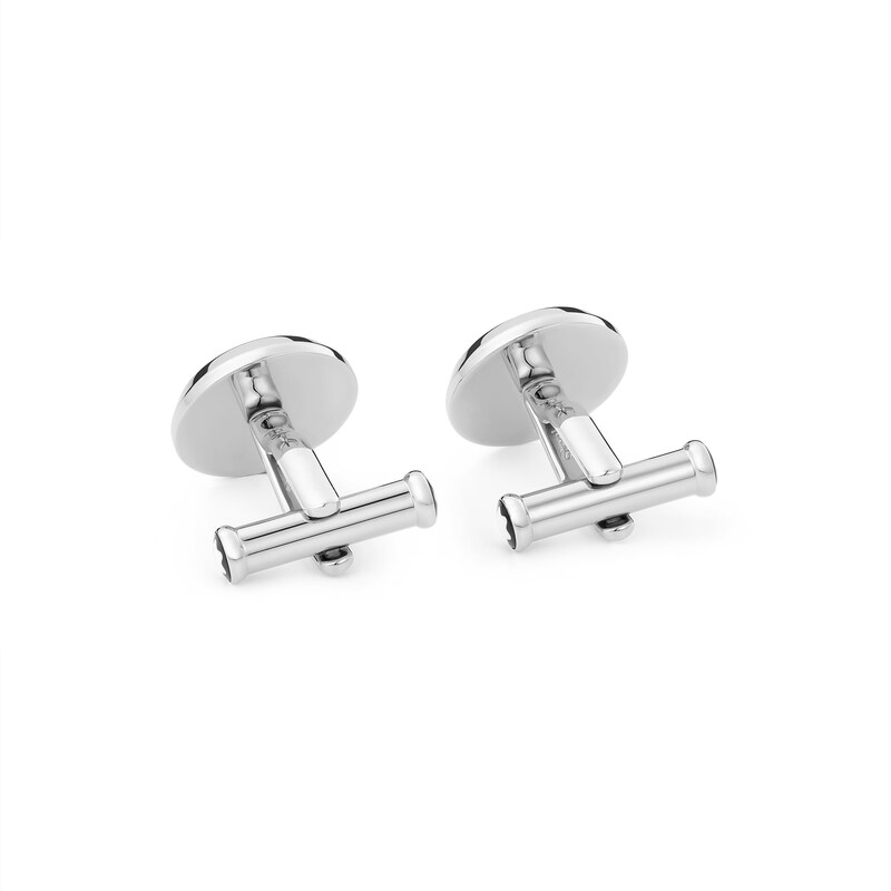 Main Image 3 of Montblanc Meisterstück Stainless Steel & Black Cufflinks