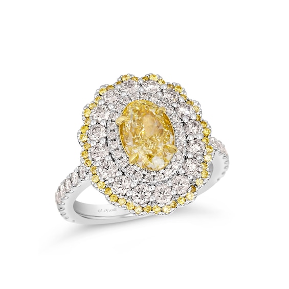 Le Vian Platinum & 18ct Two-Tone Gold 3.41ct Yellow Diamond Ring