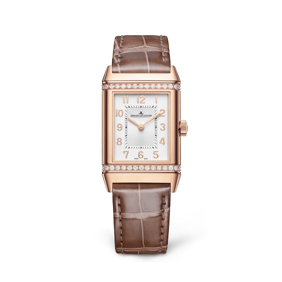 Jaeger-LeCoultre Reverso Classic Ladies’ Diamond & 18ct Rose Gold Leather Watch