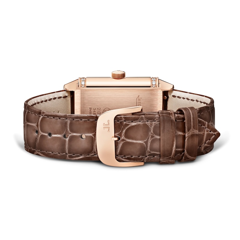 Main Image 5 of Jaeger-LeCoultre Reverso Classic Ladies' Diamond & 18ct Rose Gold Leather Watch