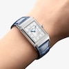 Thumbnail Image 3 of Jaeger-LeCoultre Reverso Classic Ladies' Diamond & Blue Alligator Leather Strap Watch