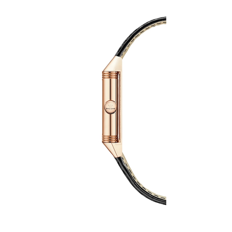 Main Image 3 of Jaeger-LeCoultre Reverso Classic Ladies' 18ct Rose Gold & Black Leather Strap Watch