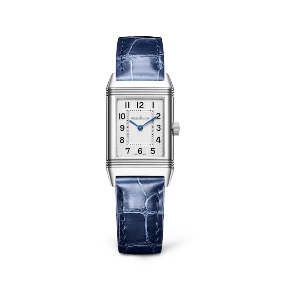 Jaeger-LeCoultre Reverso Classic Ladies’ Silver Dial & Blue Leather Strap Watch