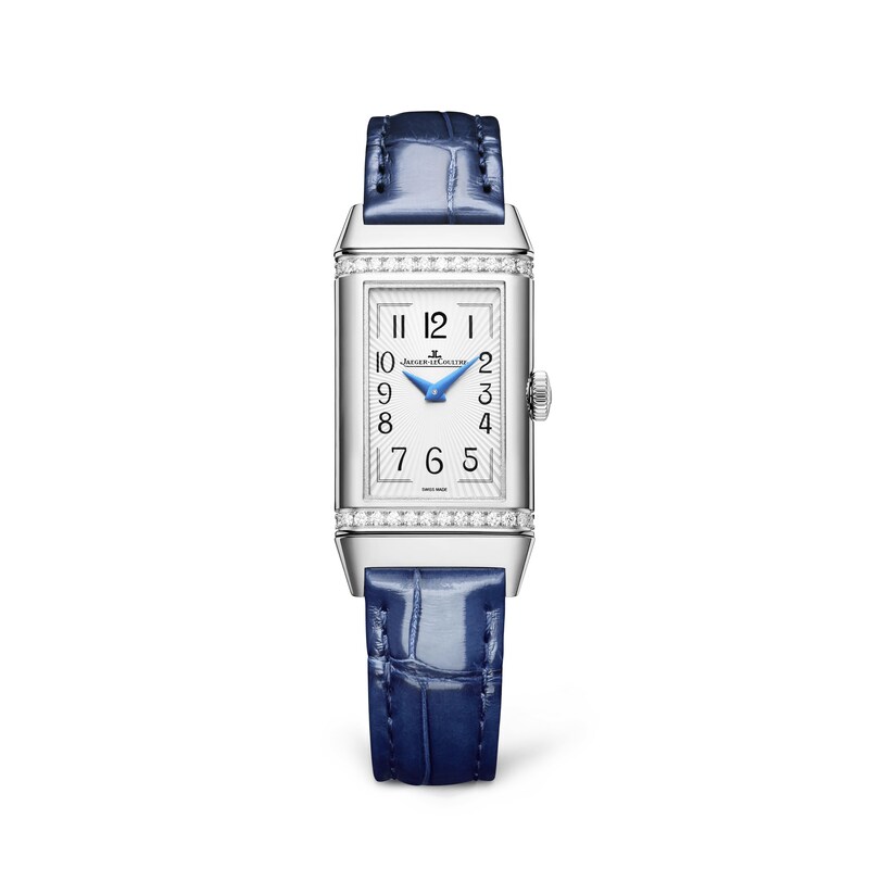 Main Image 1 of Jaeger-LeCoultre Reverso One Ladies' Diamond & Blue Alligator Leather Strap Watch