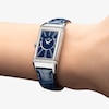 Thumbnail Image 4 of Jaeger-LeCoultre Reverso One Ladies' Diamond & Blue Alligator Leather Strap Watch