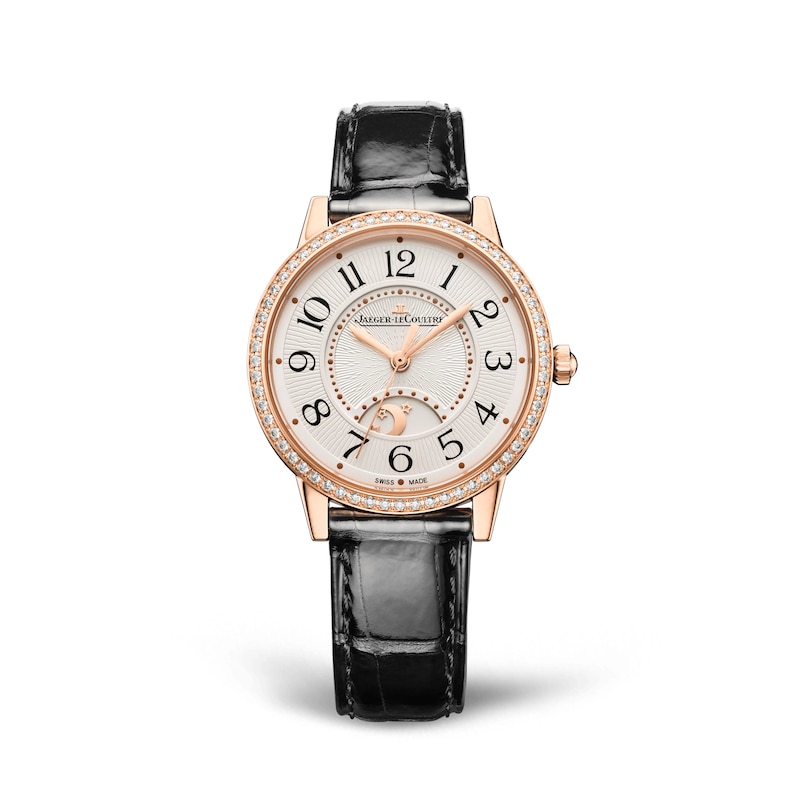 Jaeger-LeCoultre Rendez-Vous Classic Ladies' Diamond Bezel & 18ct Rose Gold Leather Watch