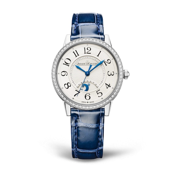 Jaeger-LeCoultre Rendez-Vous Classic Ladies’ Diamond Bezel & Blue Leather Strap Watch