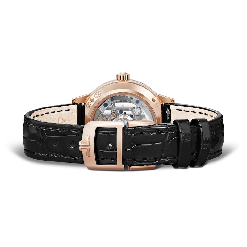 Jaeger-LeCoultre Rendez-Vous Classic Ladies' Diamond Bezel & 18ct Rose Gold Leather Watch