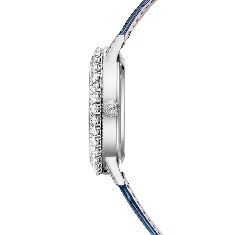 Jaeger-LeCoultre Rendez-Vous Classic Ladies' Diamond & Blue Alligator Leather Watch