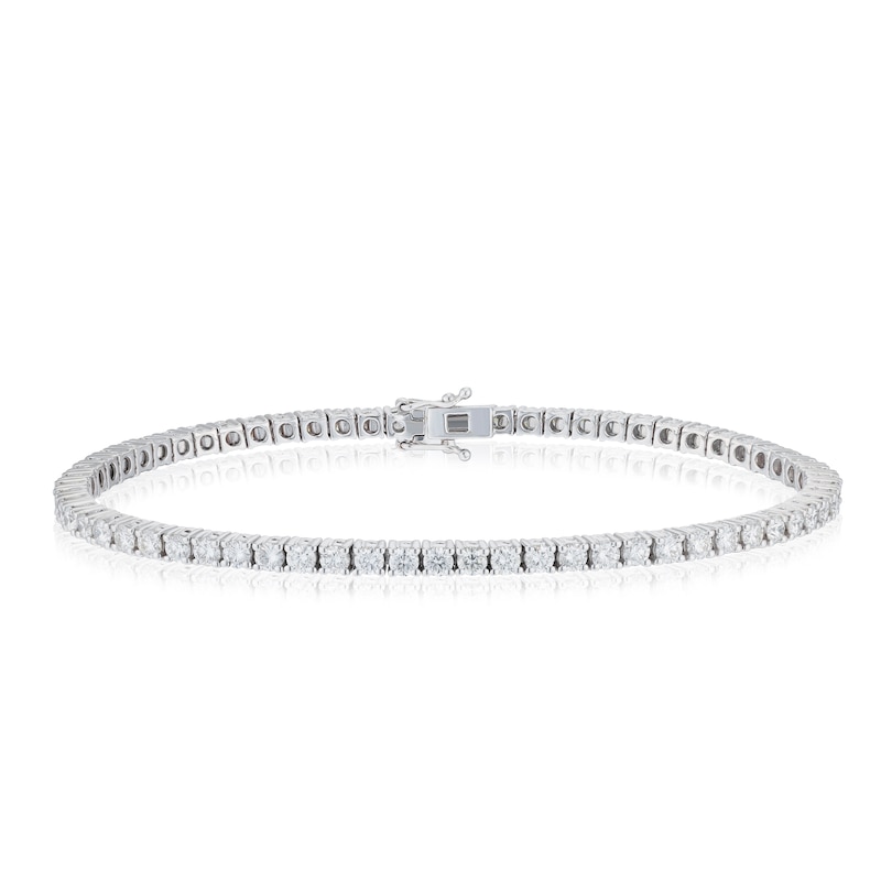 18ct White Gold 4ct Diamond Tennis Bracelet