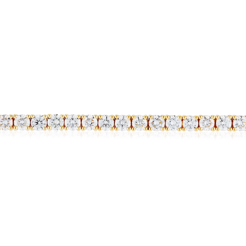 18ct Yellow Gold 5ct Diamond Tennis Bracelet